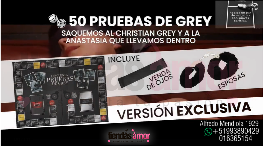 JUEGO EROTICO 50 PRUEBAS DE GREY CARTAS Y CONTRATO